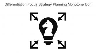 Differentiation Focus Strategy Planning Monotone Icon In Powerpoint Pptx Png And Editable Eps Format