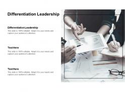 Differentiation leadership ppt powerpoint presentation icon backgrounds cpb