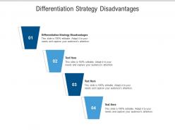 Differentiation strategy disadvantages ppt powerpoint presentation show graphic images cpb