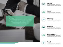 Differentiators template benefits ppt powerpoint presentation infographics themes