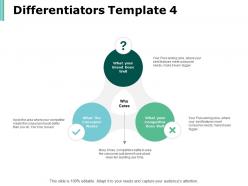 Differentiators template management ppt powerpoint presentation infographics design templates
