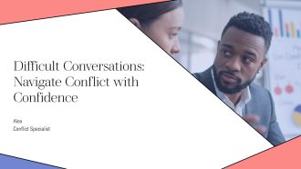 Difficult Conversations Navigate Conflict With Confidence PPT Template AT
