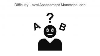 Difficulty Level Assessment Monotone Icon In Powerpoint Pptx Png And Editable Eps Format