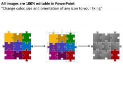Diffrent puzzle shapes fit in process diagram powerpoint templates ppt presentation slides 812