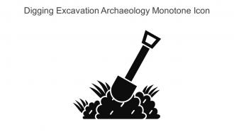 Digging Excavation Archaeology Monotone Icon In Powerpoint Pptx Png And Editable Eps Format