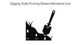 Digging Tools Pruning Shears Monotone Icon In Powerpoint Pptx Png And Editable Eps Format