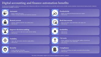 Digital Accounting And Finance Automation Benefits