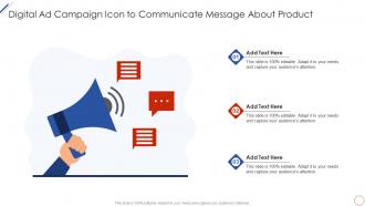 Digital Ad Campaign Icon To Communicate Message About Product