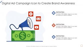 Digital Ad Campaign Icon To Create Brand Awareness