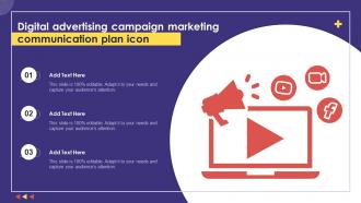 Digital Advertising Campaign Marketing Communication Plan Icon