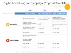Digital Advertising For Campaign Proposal Template Ppt Powerpoint Presentation Ideas Design