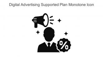 Digital Advertising Supported Plan Monotone Icon In Powerpoint Pptx Png And Editable Eps Format