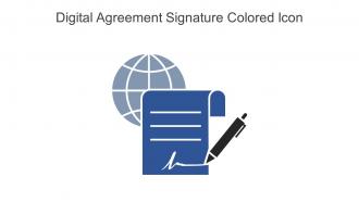 Digital Agreement Signature Colored Icon In Powerpoint Pptx Png And Editable Eps Format
