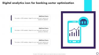Digital Analytics Icon For Banking Sector Optimization