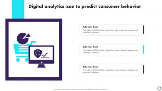 Digital Analytics Icon To Predict Consumer Behavior