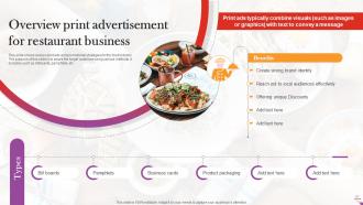 Digital And Offline Restaurant Marketing Plan Powerpoint Presentation Slides Engaging Graphical