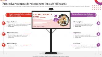 Digital And Offline Restaurant Marketing Plan Powerpoint Presentation Slides Adaptable Graphical