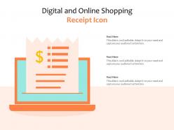 Digital And Online Shopping Receipt Icon