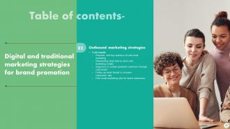 Digital And Traditional Marketing Strategies For Brand Promotion MKT CD V Editable Designed