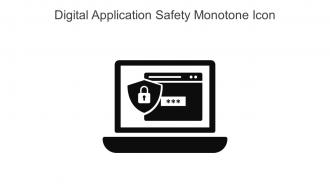 Digital Application Safety Monotone Icon In Powerpoint Pptx Png And Editable Eps Format