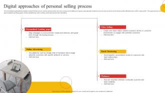 Digital Approaches Of Personal Selling Process