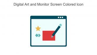 Digital Art And Monitor Screen Colored Icon In Powerpoint Pptx Png And Editable Eps Format