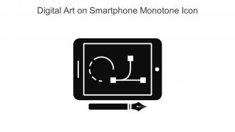Digital Art On Smartphone Monotone Icon In Powerpoint Pptx Png And Editable Eps Format