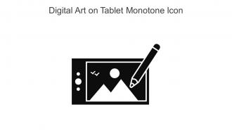 Digital Art On Tablet Monotone Icon In Powerpoint Pptx Png And Editable Eps Format
