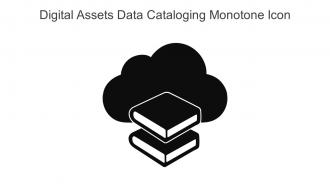 Digital Assets Data Cataloging Monotone Icon In Powerpoint Pptx Png And Editable Eps Format
