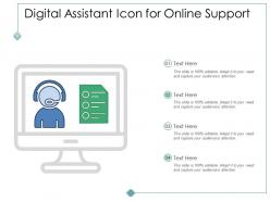 Digital assistant icon for online support