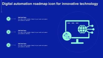 Digital Automation Roadmap Icon For Innovative Technology
