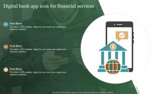 Digital Bank App Icon For Financial Services