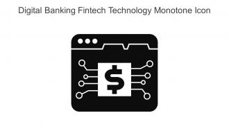 Digital Banking Fintech Technology Monotone Icon In Powerpoint Pptx Png And Editable Eps Format