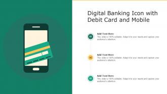 Digital Banking Icon With Debit Card And Mobile