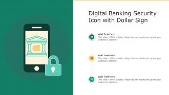 Digital Banking Security Icon With Dollar Sign
