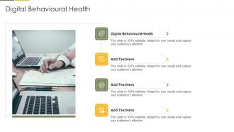 Digital Behavioural Health In Powerpoint And Google Slides Cpb