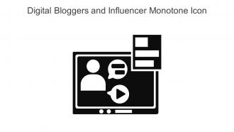 Digital Bloggers And Influencer Monotone Icon In Powerpoint Pptx Png And Editable Eps Format