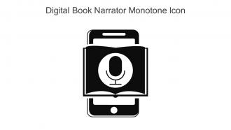 Digital Book Narrator Monotone Icon In Powerpoint Pptx Png And Editable Eps Format