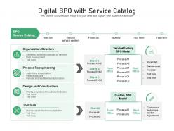 Digital bpo with service catalog