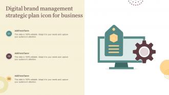 Digital Brand Management Strategic Plan Icon For Business