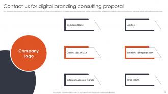 Digital Branding Consulting Proposal Powerpoint Presentation Slides Idea Professional