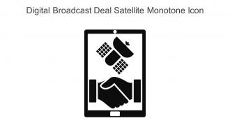 Digital Broadcast Deal Satellite Monotone Icon In Powerpoint Pptx Png And Editable Eps Format