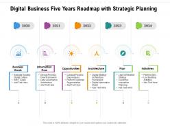 Digital business five years roadmap with strategic planning