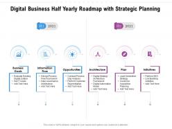 Digital business half yearly roadmap with strategic planning
