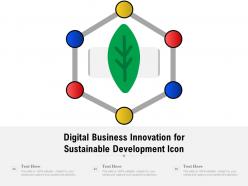 Digital business innovation for sustainable development icon