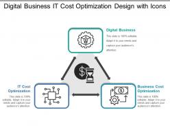 Digital business it cost optimization design with icons