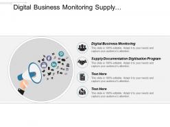Digital business monitoring supply documentation digitisation programs lean organisation cpb