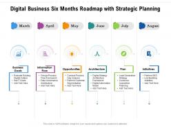 Digital business six months roadmap with strategic planning