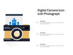 Digital camera icon with photograph