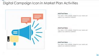 Digital campaign icon in market plan activities